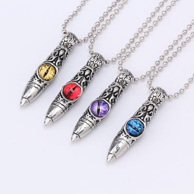 China High Quality Necklace Men Women Creative Couples Alloy Pattern Bullet Hip Magic Eye Hops Gold Plated Necklace Jewelry for sale