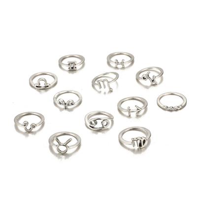 China Fashionable Twelve Star Ring Set Women's Fashionable Silver Ring Set Joint Ring Cheap Wholesale for sale