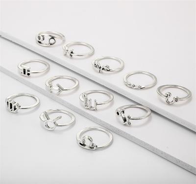 China Fashionable 12 Piece Set Star Ring Set Couples Ring Anniversary Gift Ring Set For Girls for sale