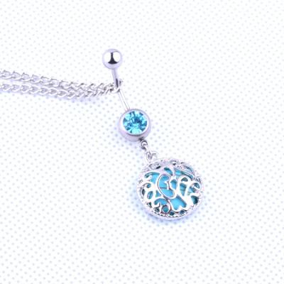 China High Quality Zircon Waist Cavity Turquoise Nail Waist Chain Stainless Steel Female Navel Umbilical Chain for sale