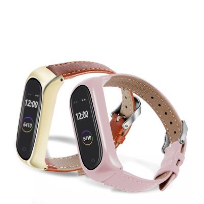 China Xiaomi Lightweight Smart Leather Strap Fits Xiaomi Watch Band 6/5/4/3 Leather Strap Wholesale for sale