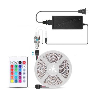 China LANDSCAPE RGB led strip kit smd 5050 RGB DC12V 16.4ft flexible 30leds RGB controller wifi tuya remote app for sale