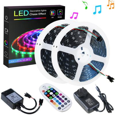 China Dreamy LED Rope Lights WS2811 5050 RGB Flexible Full Color Garden Music Strip String Light for sale