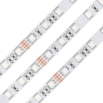 China Garden DC 12v/24v Factory Sale 5050 Led RGB Strip Light 10W 60LED /M Flexible RGB Led Strip Light for sale