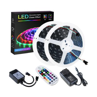 China 150 LED Digital IC Full Color Dream Color LED Strip Light Garden Controller Integrated LED Cord WS2811 5M for sale