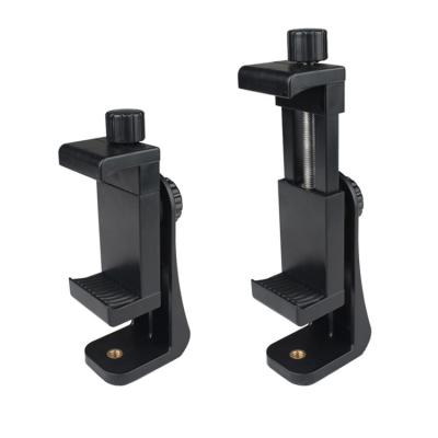 China Universal ABS Tripod Mount Mobile Phone Clipper Holder Vertical 360 Degree Rotation Adapter For Pone for sale