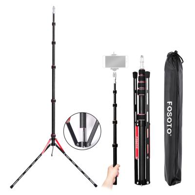 China Professional Portable Tripod Carbon Fiber Light Stand 220cm/7ft Lightest Photographic Stand Photo Studio Tripod for Softbox Small Video Shooting for sale