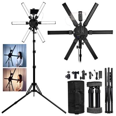 China Free shipping Mexico FOSOTO FT-06 MINI superstar 3200-5600K photography eye light with stand for beauty makeups studio FT-06MINI for sale