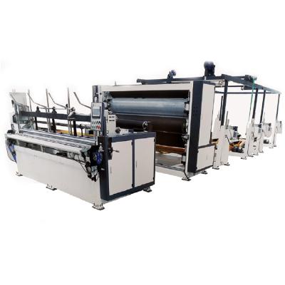 China Automatic High Speed ​​Good Price Hotels Kitchen Paper Kitchen Towel Embossing And Rewinding Machine for sale