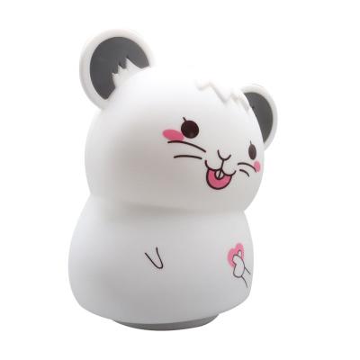 China Pat Colorful Cute Discoloration Mouse USB Rechargeable Silicone Night Light Animal Night Light for sale