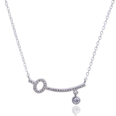 China Romantic Necklace Stainless Steel Fashion New Non Tarnish Diamond Necklace For Women Jewelry High Quality for sale