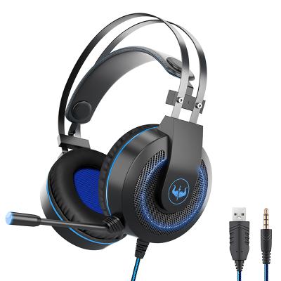 China Headband vr headsets noise cancel ps4 earphone boat game single cable 50mm headset for sale