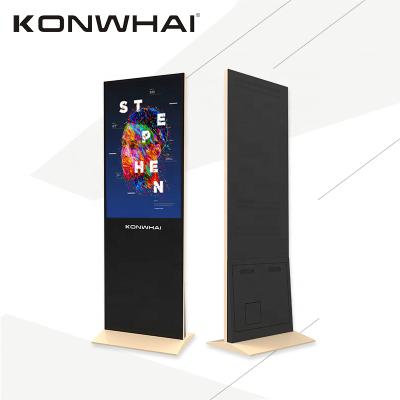 China Indoor Floor Standing Advertising Display 32inch Android Digital Signage With Split-screen Function for sale