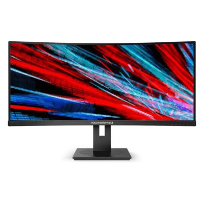 China 34 Inch Curved Gaming 4k Monitor Flicker Free With Wide Viewing Angle for sale