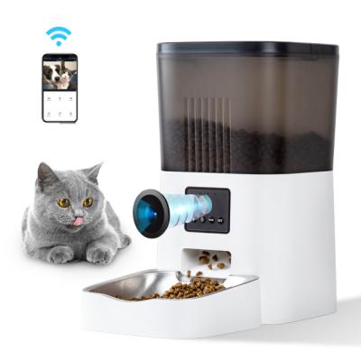 China New Product Cat Dog Food Dispenser Popular New Product Large Capacity Wifi Pet Mobile Phone App Timed Automatic Electric Feeder for sale