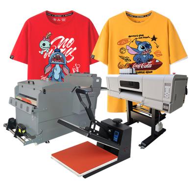 China T Shirt Heat Press Equipment PET Film Printer And Shaking Powder Machine For T Shirt Printing for sale