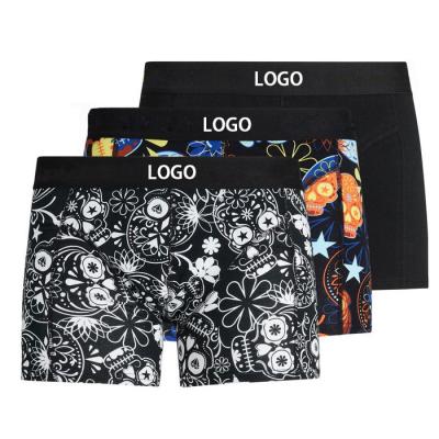 China Custom ODM Logo Men's Boxer Short Brief Antibacterial Men's Underwear OEM Medium Size Cotton for sale