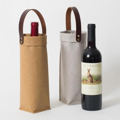 China Handmade Reusable Portability Insulated Tyvek Paper Recycle Eco Wine Bag for sale