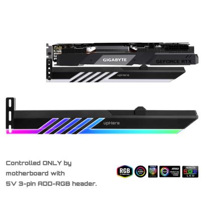 China Fashion RGB LED Lighting upHere RGB GPU Bracket High Quality Graphics Card Bracket 5V 3PIN ARGB RGB Led GPU Bracket for sale