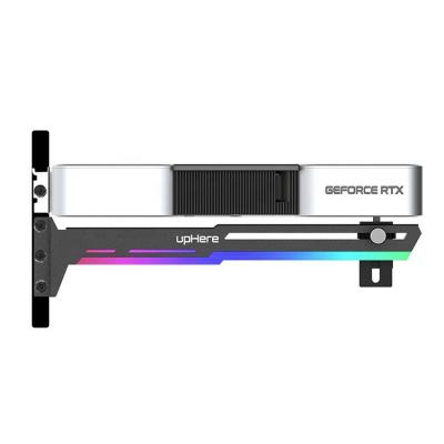 China Screw Fixing upHere RGB Gaming Gpu Frame SATA Interface Graphics Card Rainbow LED Anti Sag Support Gpu Bracket for sale