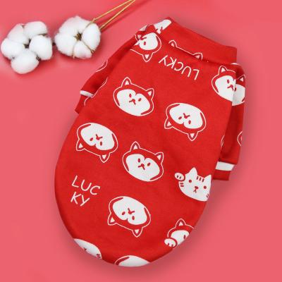 China Cheap Multi Color Simply Amazon Top Selling Price Cotton Puppy Dog Clothes Soft Stocked Pet Clothes for sale