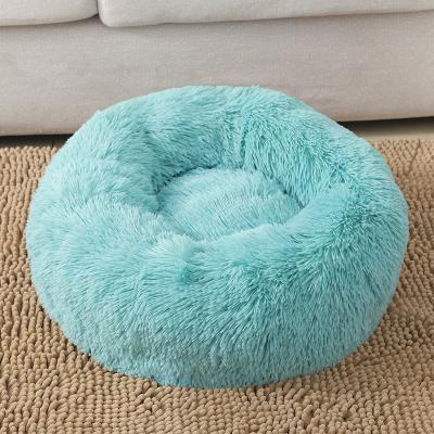 China Hand Wash Orthopedic Ultra Soft Cushion Cat Bed Pet Beds, M28678 Pet Products 2021 Dog Round Calming Dog Bed For Pet for sale