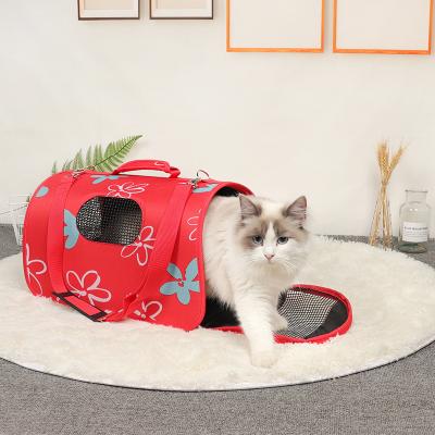 China M28672 Breathable Outdoor Dog Travel Bag Bus Pattern Pet Bags Portable Pet Carrier Bag for sale