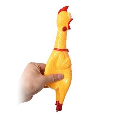 China M28662 Viable Screaming Chicken Pet Toy Suitable For Small Medium Interactive Pet Toys Novelty Plastic Chicken Toys for sale