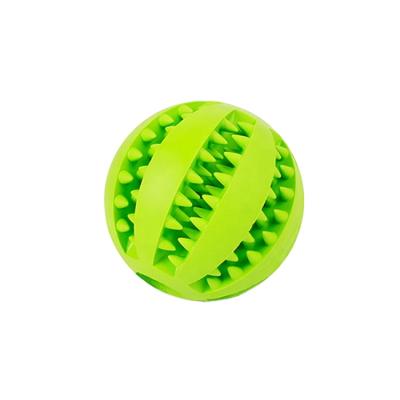 China Dog Toy Ball M28640 Natural Safe Non-Toxic Sustainable Pet IQ Rubber Dog Food Chew Toy Ball for sale