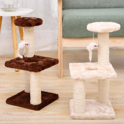 China Modern Sisal Large Scratch Scratch Castle Pet Scratcher Housing Furniture Modern Climbing Wooden Tower Cat Tree Large for sale