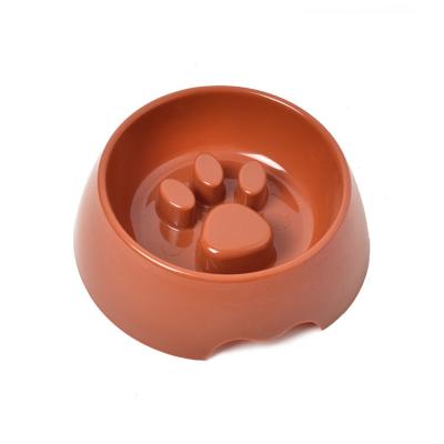 China Dog Products Dog Products Slow Clogging Viable Prevention Bowl Slow Food Bowl Thickened Single Plastic Pet Bowl for sale