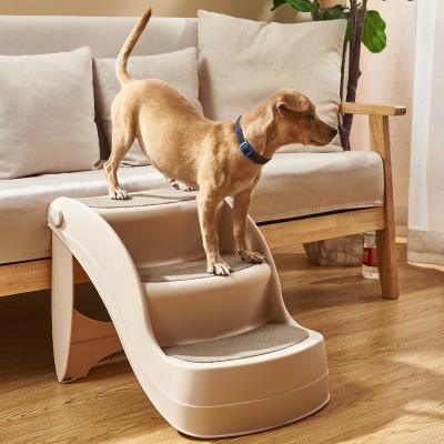 China 2021 Hot Selling Four Steps Pet Sustainable Lightweight Eco - Friendly Foldable Plastic Stairs for sale