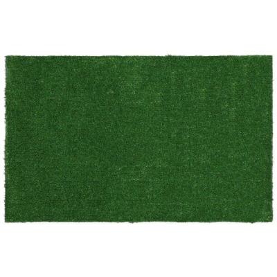 China Custom 100% Garden Collection Washable Nylon Printed Indoor Outdoor Grass Green Solid Mat for sale