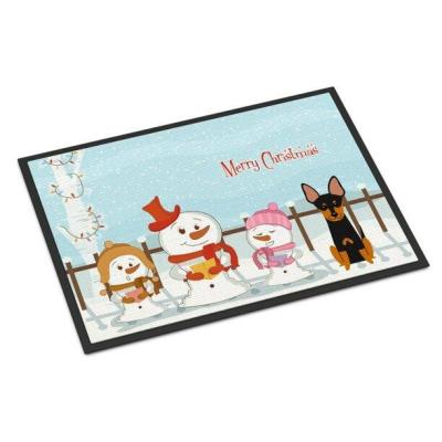 China Washable Customized Design Nylon Printed Merry Christmas English Carolers Toy Door Mat for sale