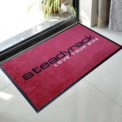 China Washable Customized Rubber Backing Custom Design Outdoor Hotel Reception Entrance Way Mat for sale