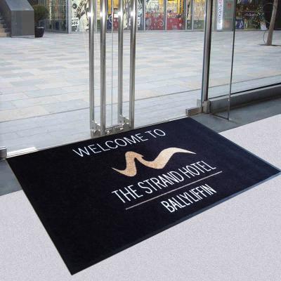 China Wholesale 100% Washable Custom Anti Dust Nylon Printed Floor Mats for sale