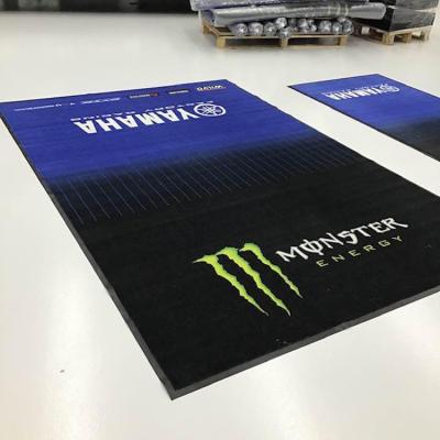 China Washable Custom Printed Motorcycle Mat Motor Bicycle Mat Motorbike Mat for sale