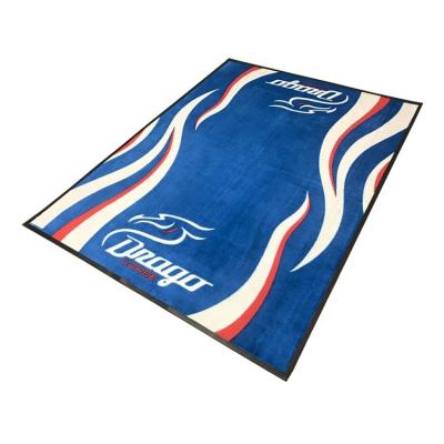 China Motorcycle Anti-Slip Logo Garage/Bike Workshop Floor Rubber Mat for sale