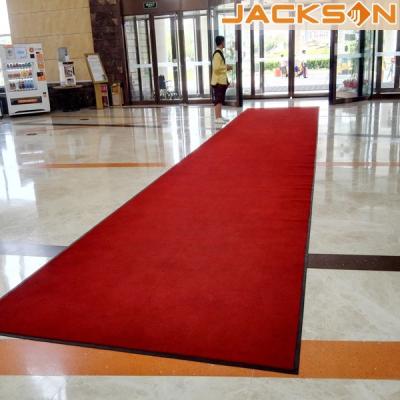 China Nice Red Washable Custom Carpet Mat For Hotel, Office, Home for sale