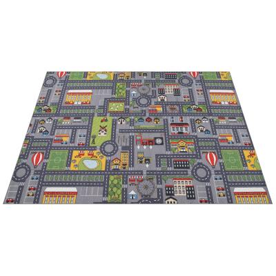 China Polyester Surface Washable Custom Made 3D Car Play Street Mats Printed Blankets for sale