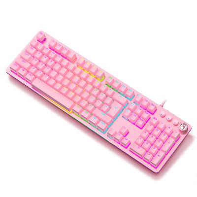 China Digital Keypad RGB Backlit Gaming Keyboard USB Wired Multimedia Feel Mechanical Keyboard For Bait Gaming Desktop for sale