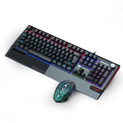 China For Gaming RGB USB Wired Gaming RGB Backlit Computer Keyboard and Mouse Combo, Splashproof, Great for Pc/Mac Gaming, Black for Gaming for sale