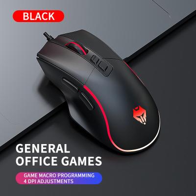 China Game Factory Direct Supply LED Wired Colorful 4 LED Gaming Mouse With Programmable Software for sale