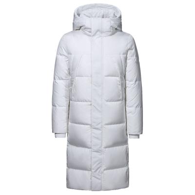 China Long Winter Breathable Hooded Bubble Duck Down Coat For Men for sale