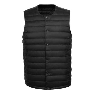 China Good Design 90% Velvet Round Down Vest Waterproof V-Neck Dual Use Collar for sale