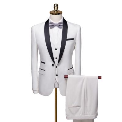 China Anti-Shrink White Colors Men Wedding Tuxedo Outfits Groomsmen Suit Set for sale