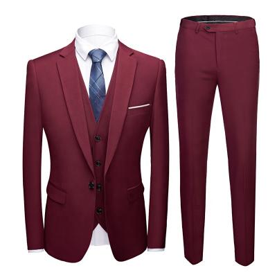 China Best Anti Shrinkage Selling Slim Fit 3 Piece Suits Set For Man for sale