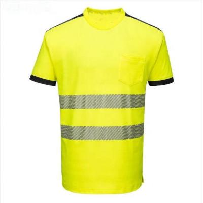 China Hot Selling Road Safety Workplace Safety Refliection Security Force Short Sleeve Hi Shirt for sale