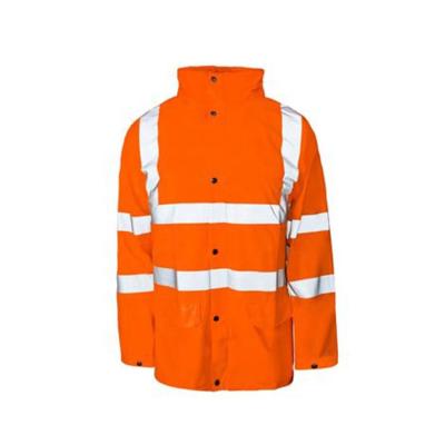 China Water Proof Rainwear Traffic Road Orange Waterproof Hi Strength Jacket Parka for sale