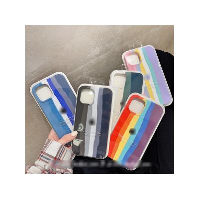 China Custom Liquid Silicon Shockproof Phone Cover Silicone Logo Shockproof Phone Case For iPhone 11 12 Pro Max for sale